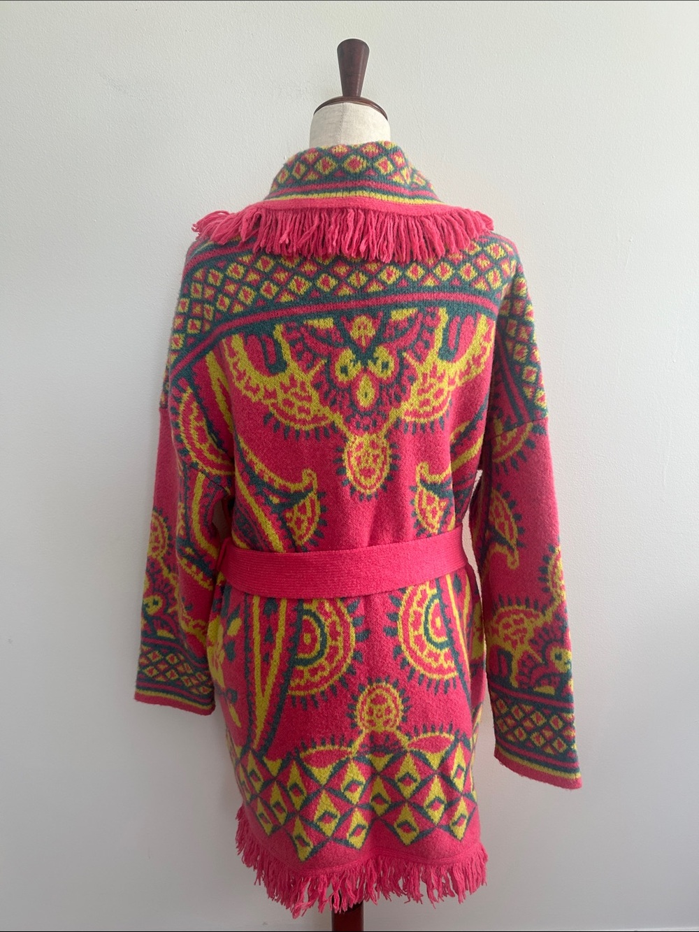 Hale Bob Bright Pink Alessandra Cardigan Size Large EUC - Picture 6 of 8